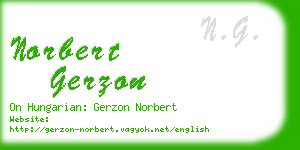 norbert gerzon business card